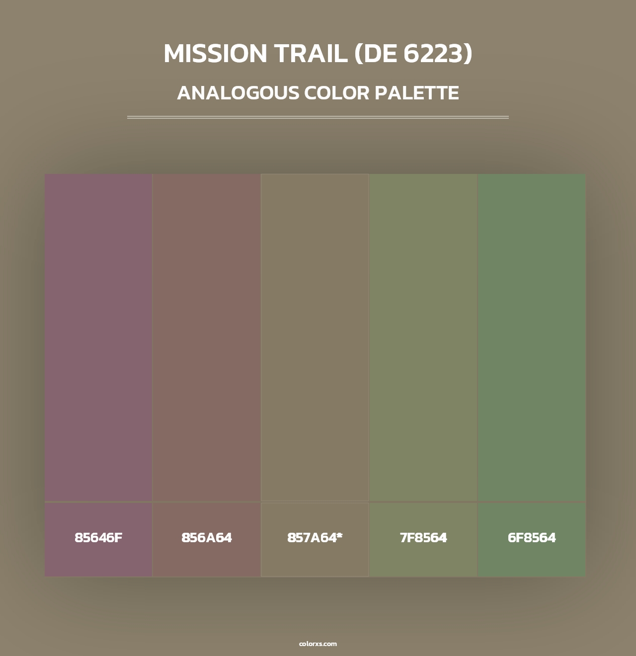 Mission Trail (DE 6223) - Analogous Color Palette