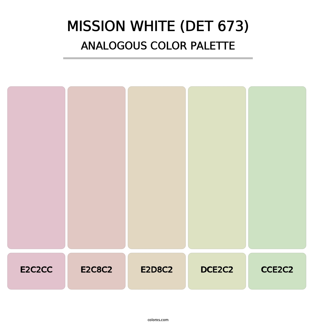Mission White (DET 673) - Analogous Color Palette