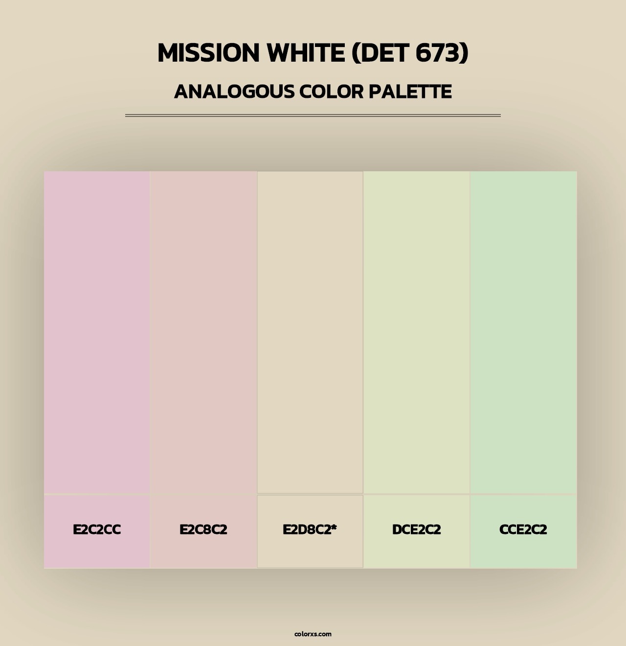 Mission White (DET 673) - Analogous Color Palette