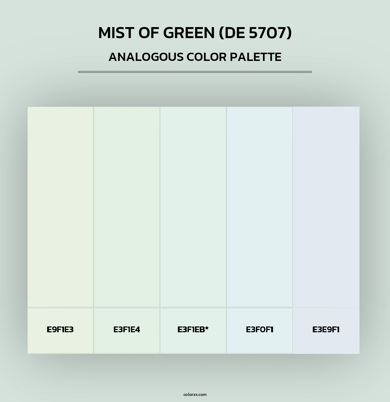 Mist of Green (DE 5707) - Analogous Color Palette