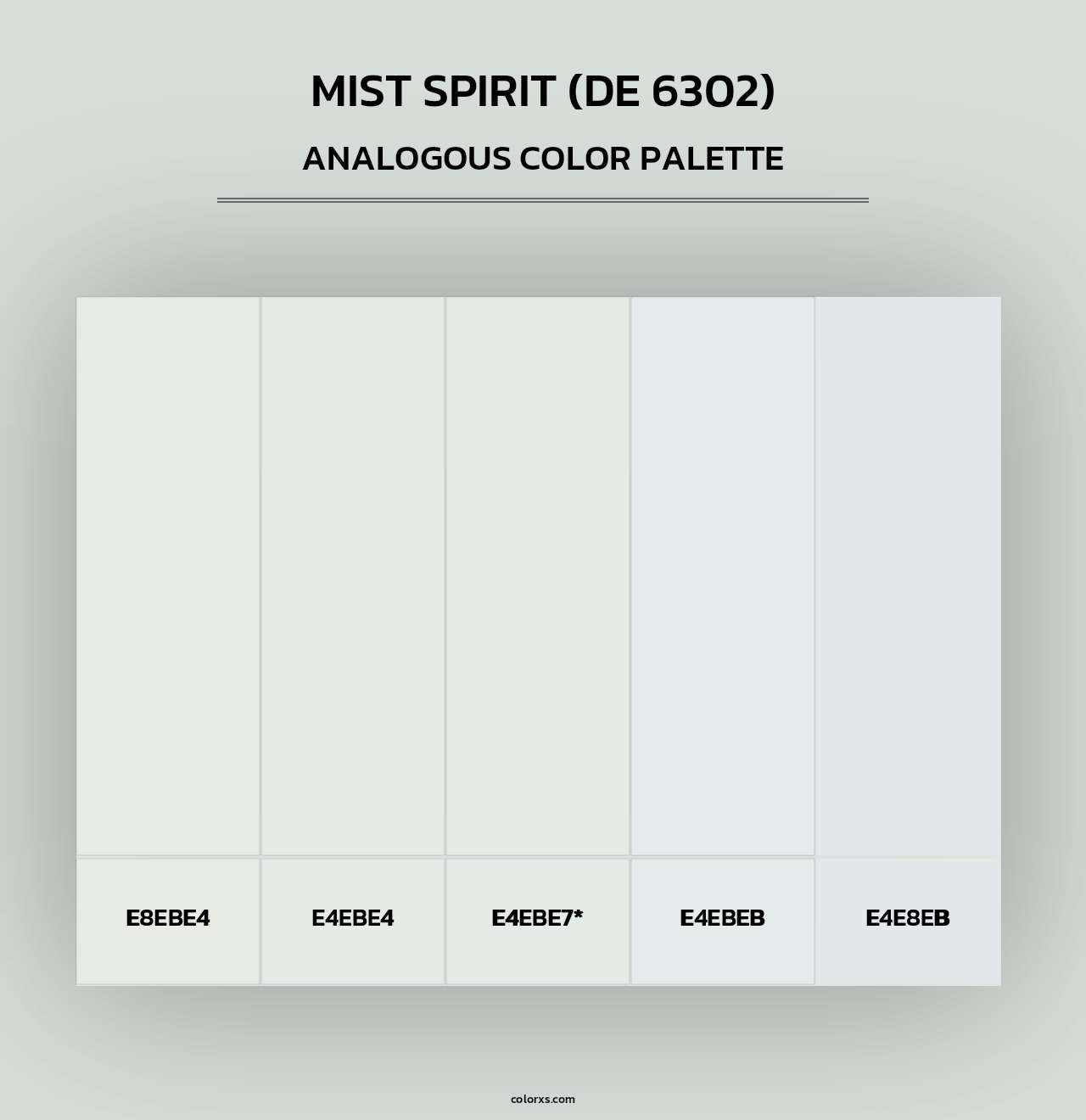 Mist Spirit (DE 6302) - Analogous Color Palette