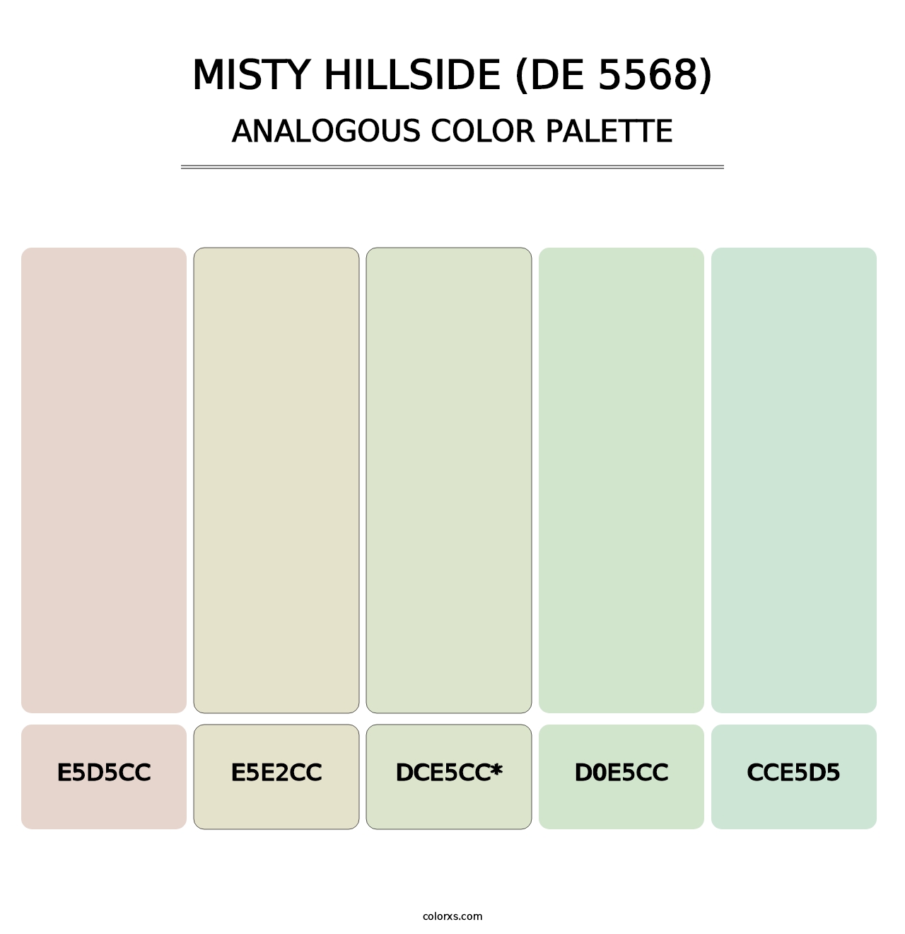 Misty Hillside (DE 5568) - Analogous Color Palette