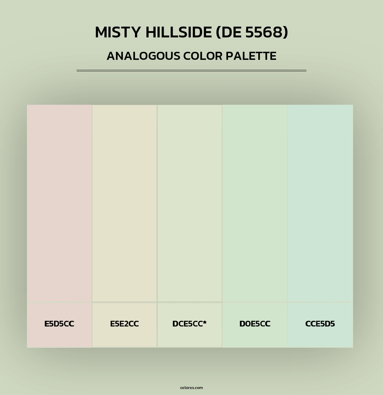 Misty Hillside (DE 5568) - Analogous Color Palette
