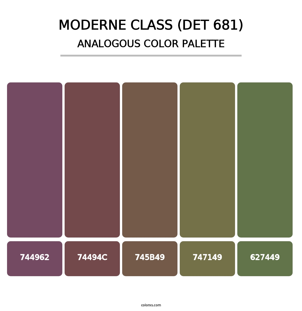 Moderne Class (DET 681) - Analogous Color Palette