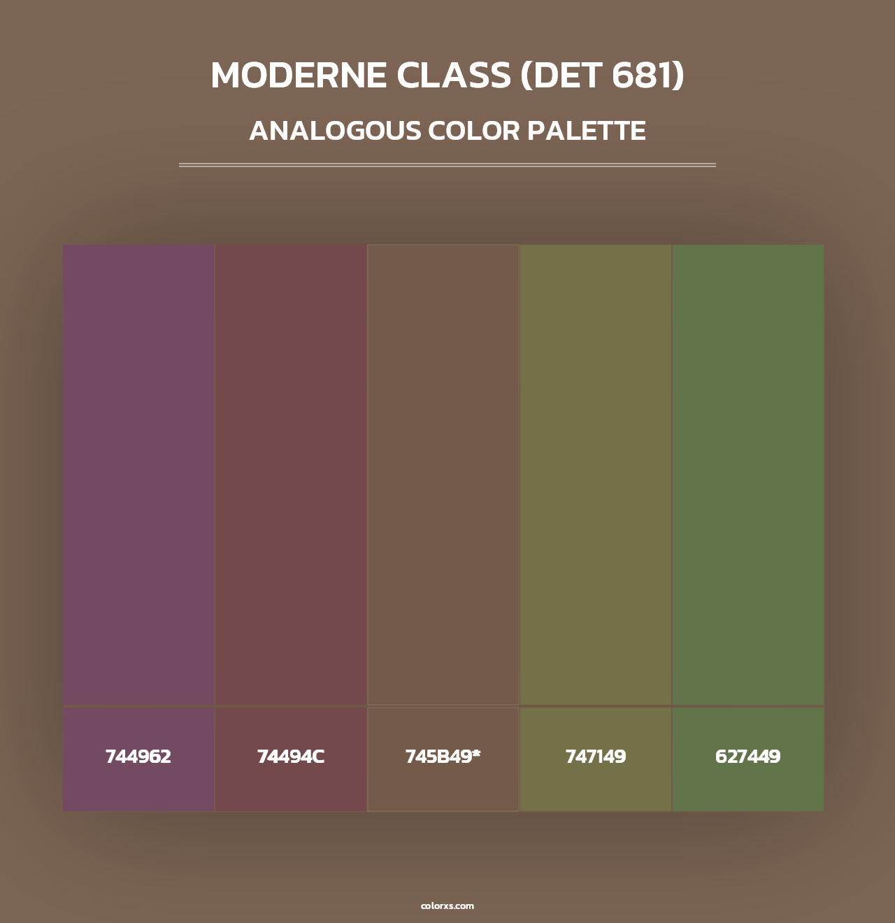 Moderne Class (DET 681) - Analogous Color Palette