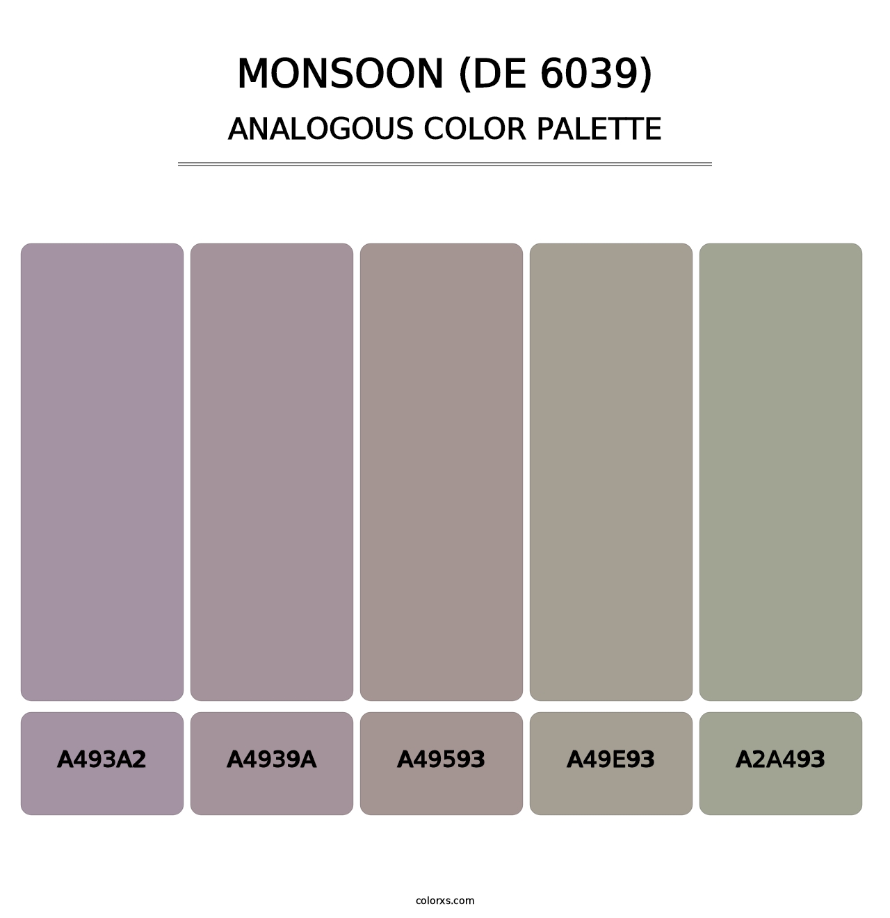 Monsoon (DE 6039) - Analogous Color Palette