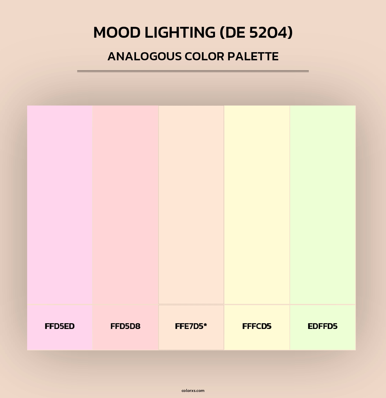 Mood Lighting (DE 5204) - Analogous Color Palette