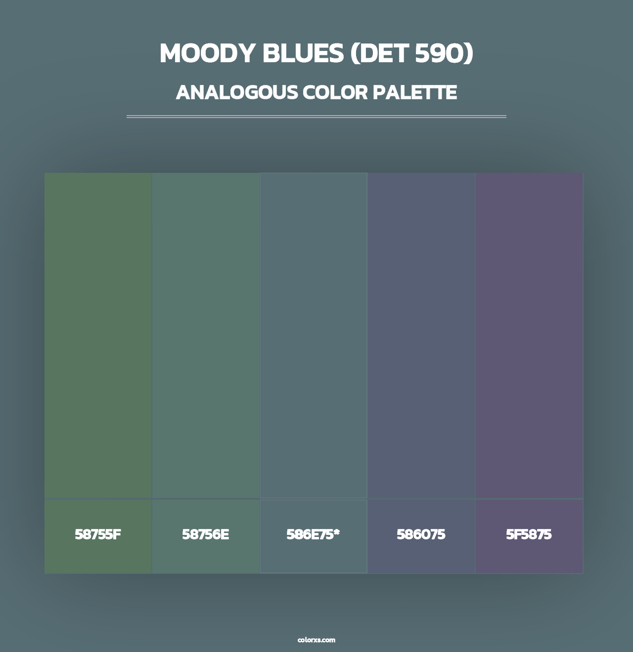 Moody Blues (DET 590) - Analogous Color Palette
