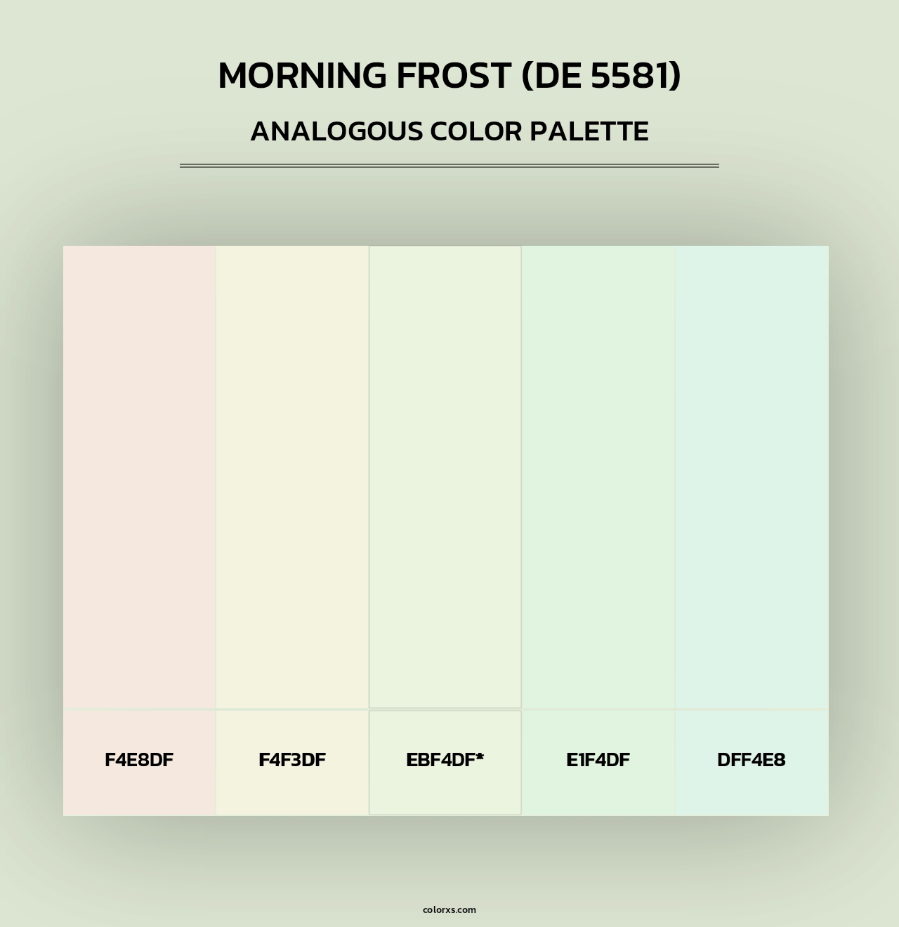 Morning Frost (DE 5581) - Analogous Color Palette