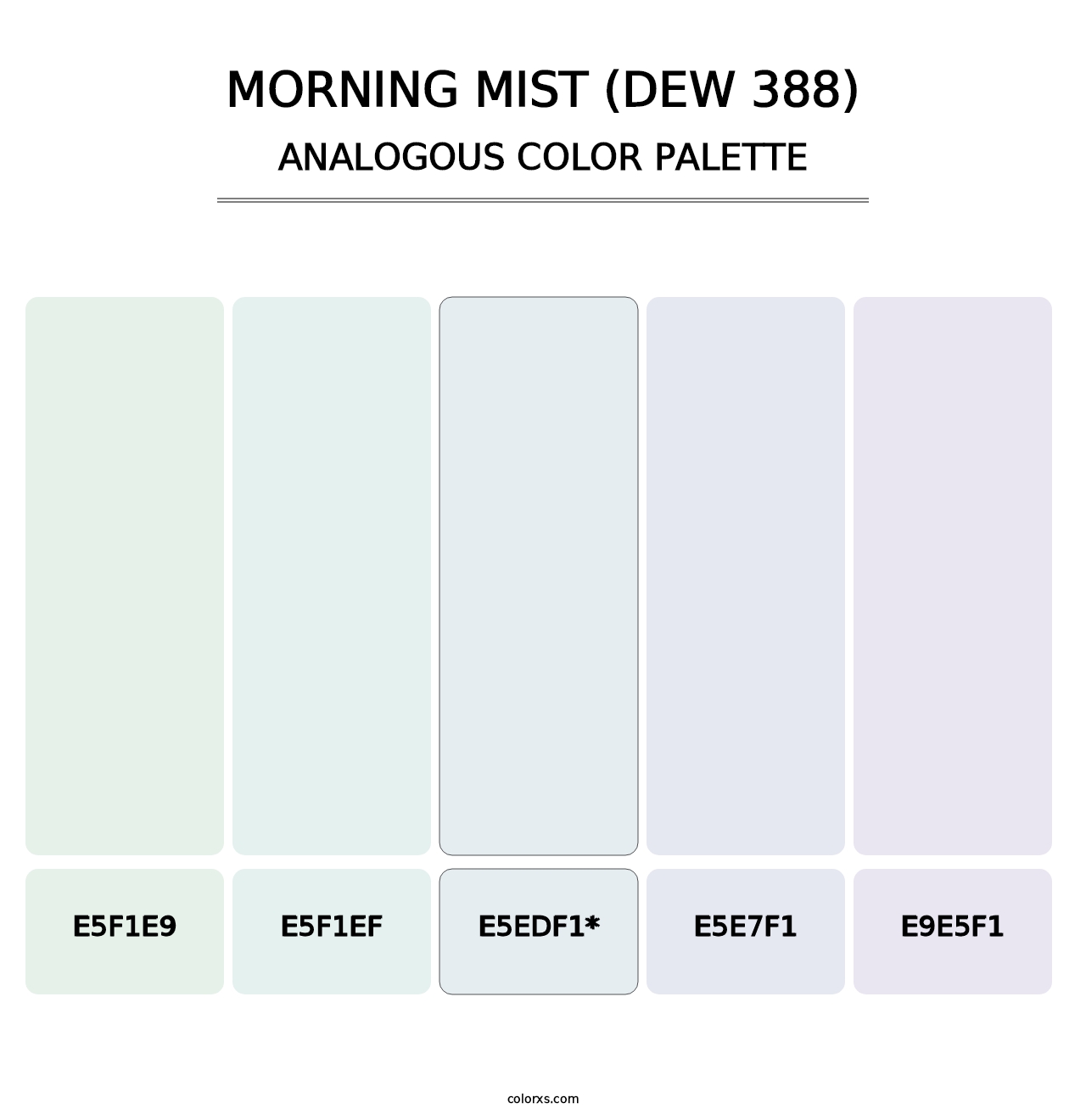 Morning Mist (DEW 388) - Analogous Color Palette