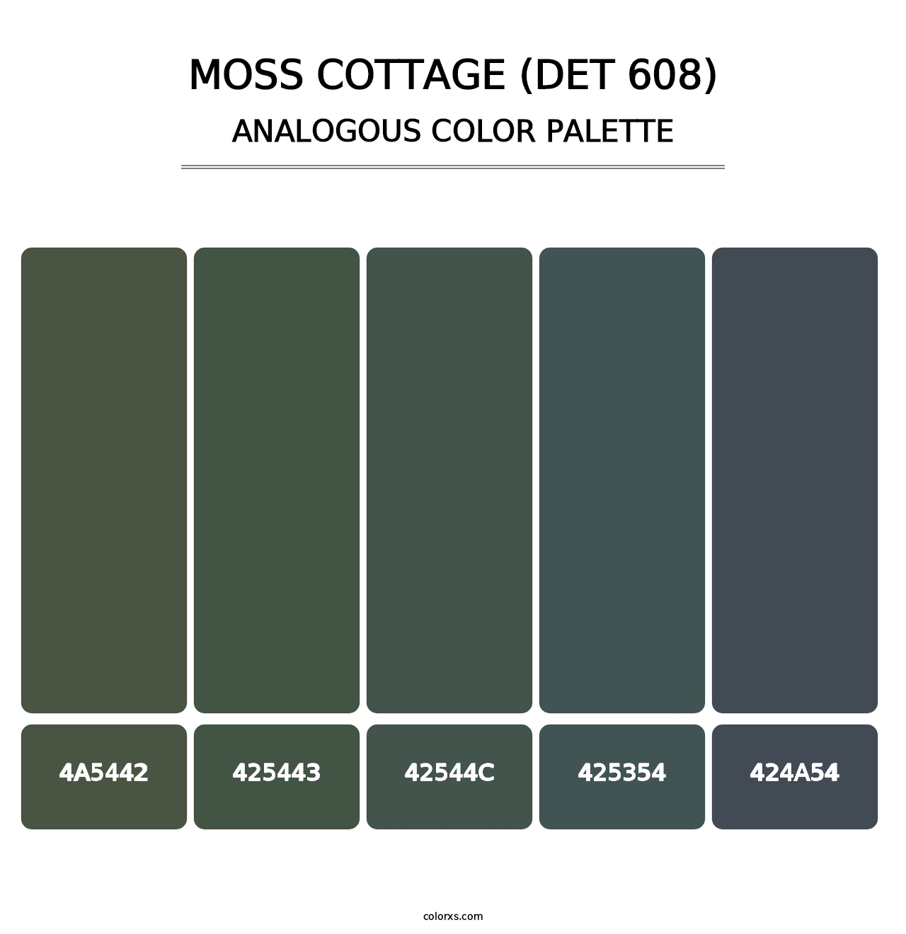 Moss Cottage (DET 608) - Analogous Color Palette