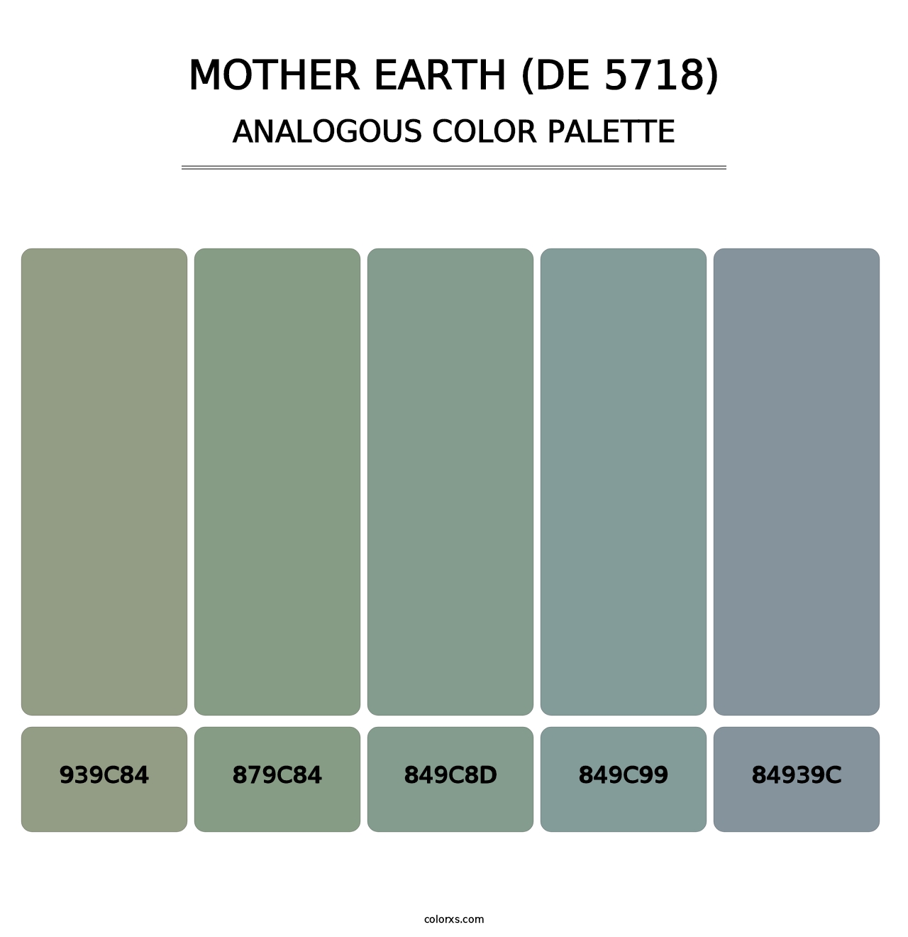 Mother Earth (DE 5718) - Analogous Color Palette