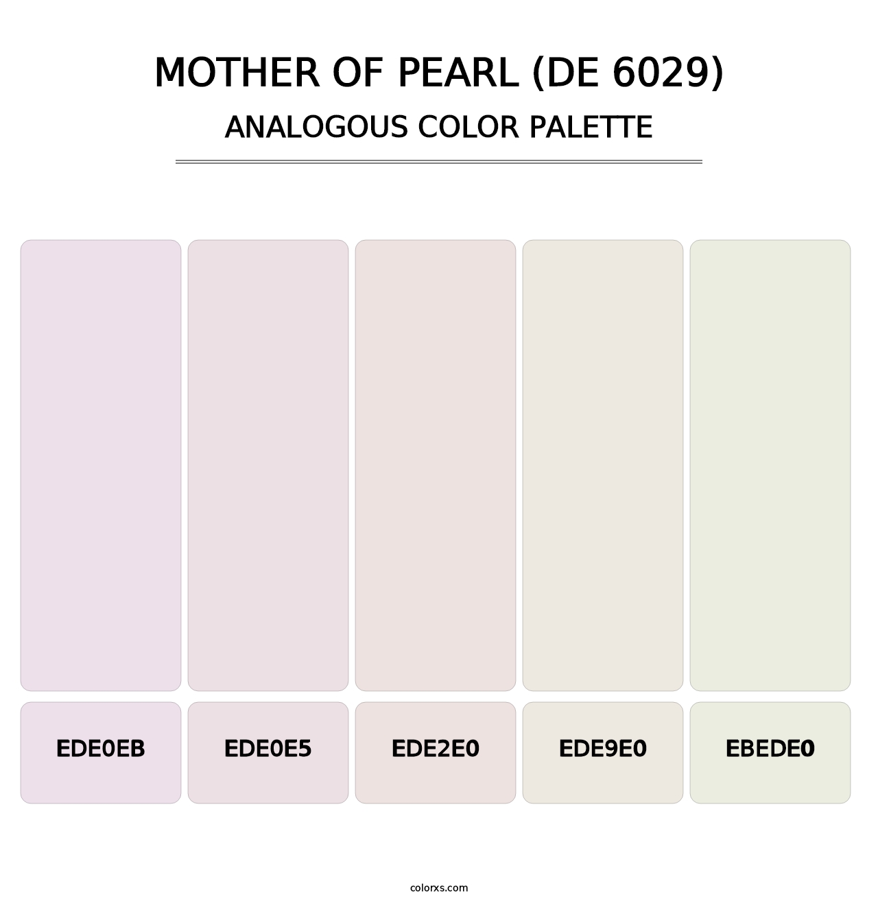 Mother of Pearl (DE 6029) - Analogous Color Palette