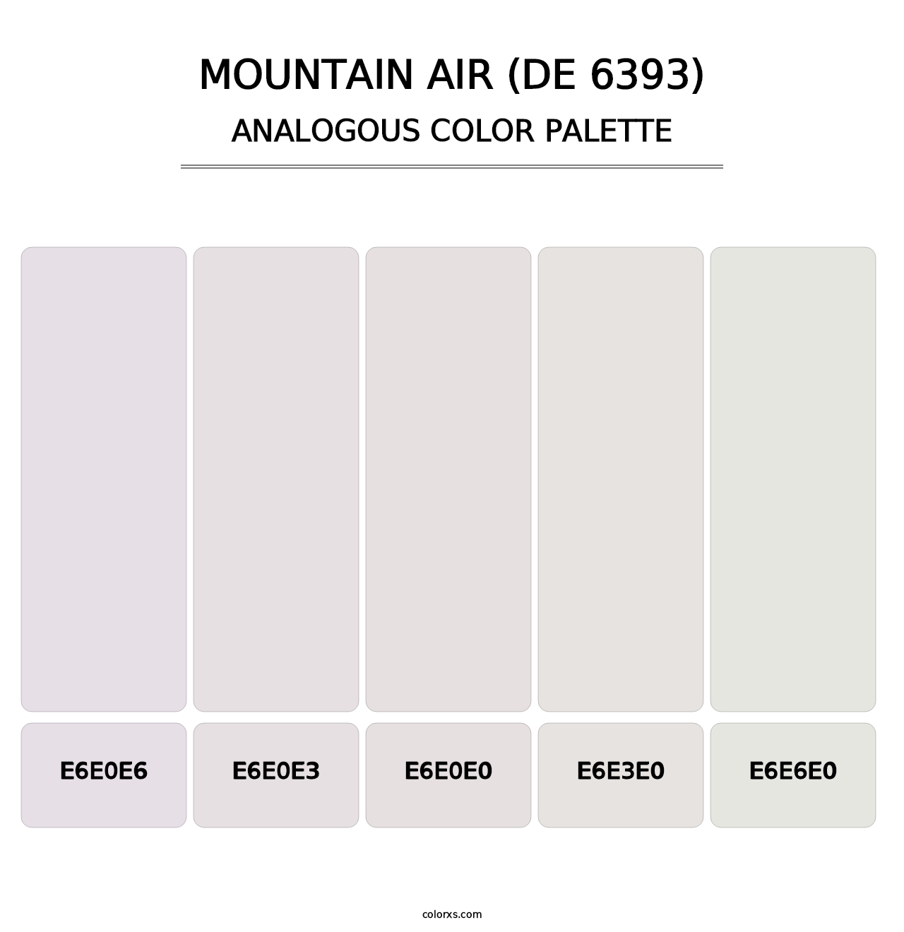 Mountain Air (DE 6393) - Analogous Color Palette