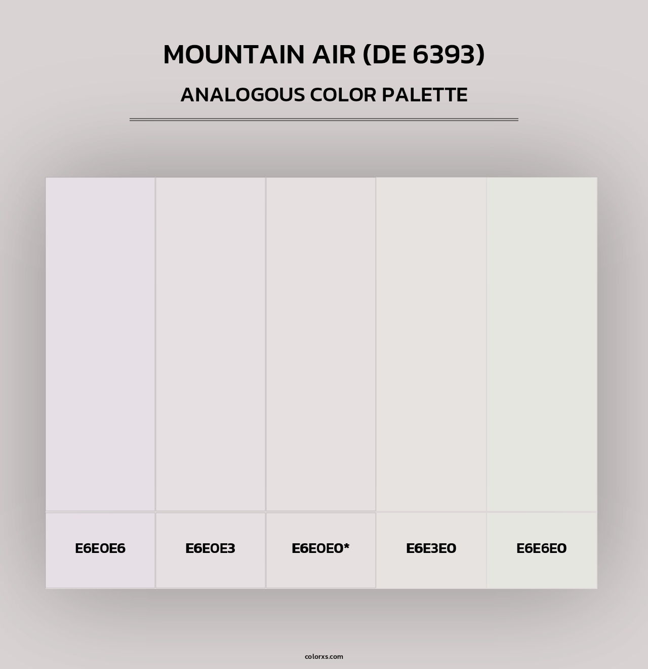 Mountain Air (DE 6393) - Analogous Color Palette