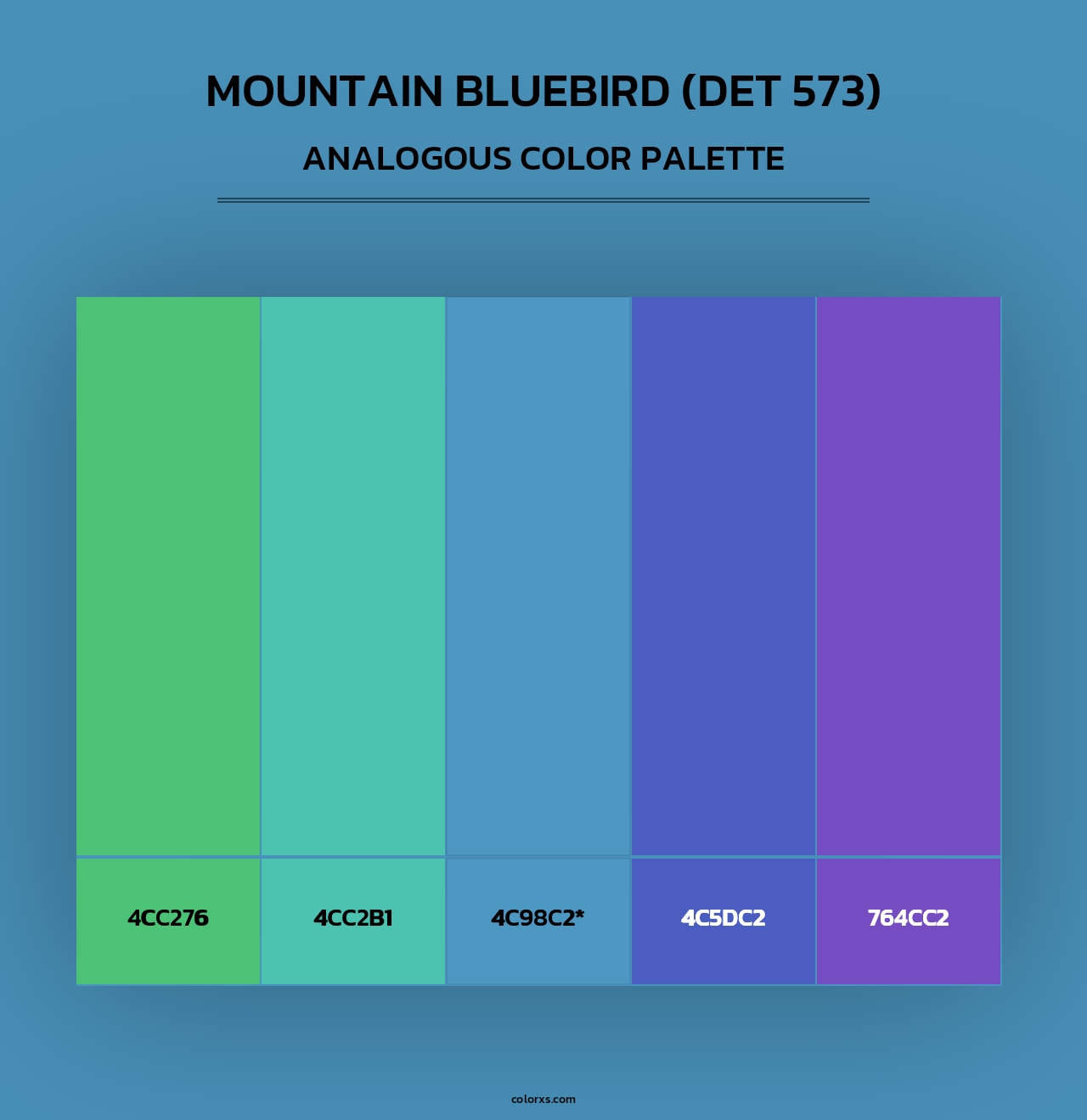 Mountain Bluebird (DET 573) - Analogous Color Palette