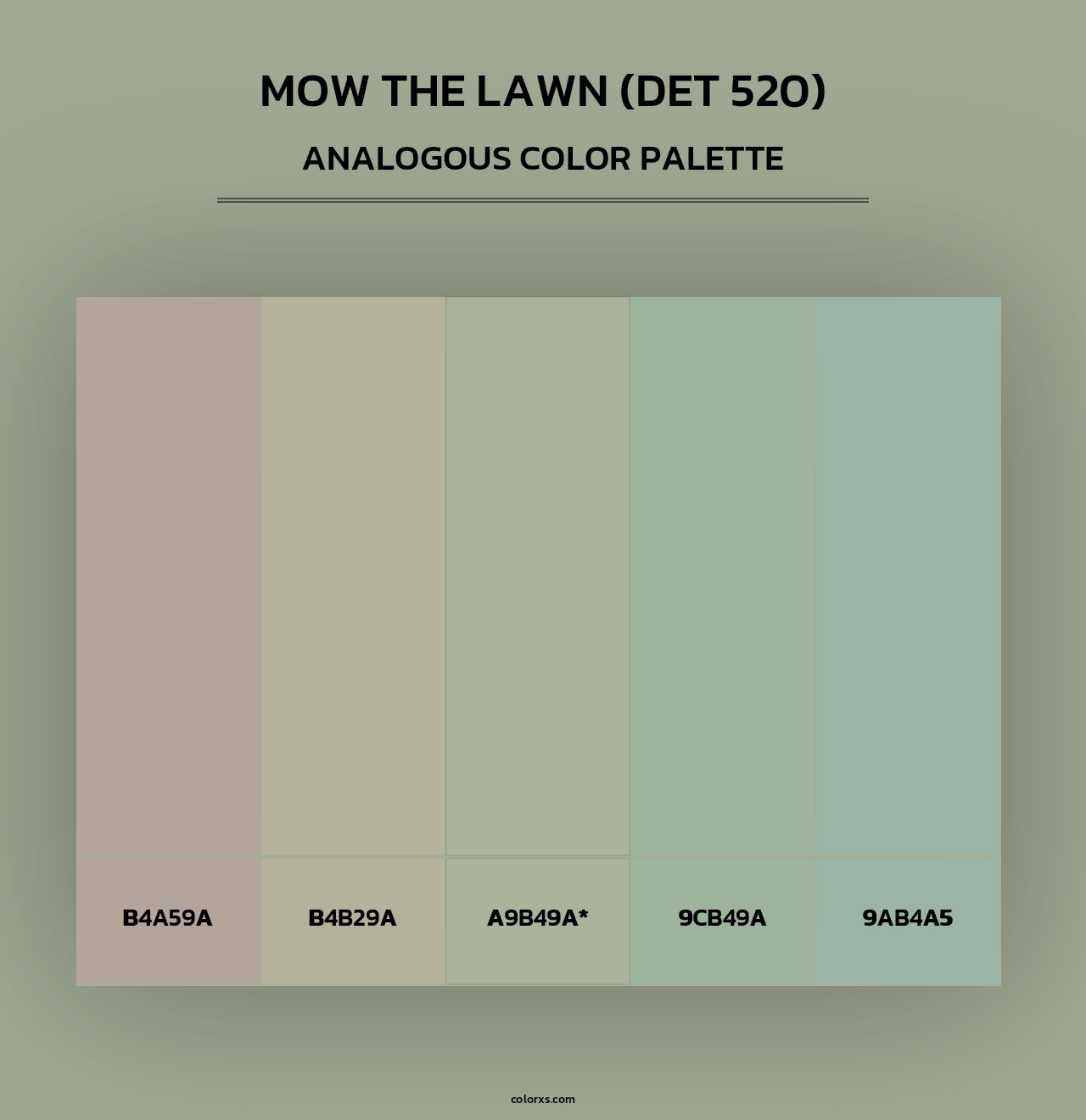 Mow the Lawn (DET 520) - Analogous Color Palette