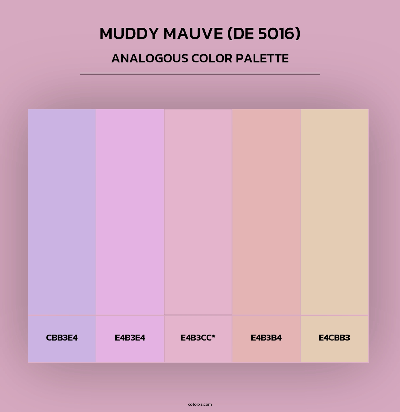 Muddy Mauve (DE 5016) - Analogous Color Palette