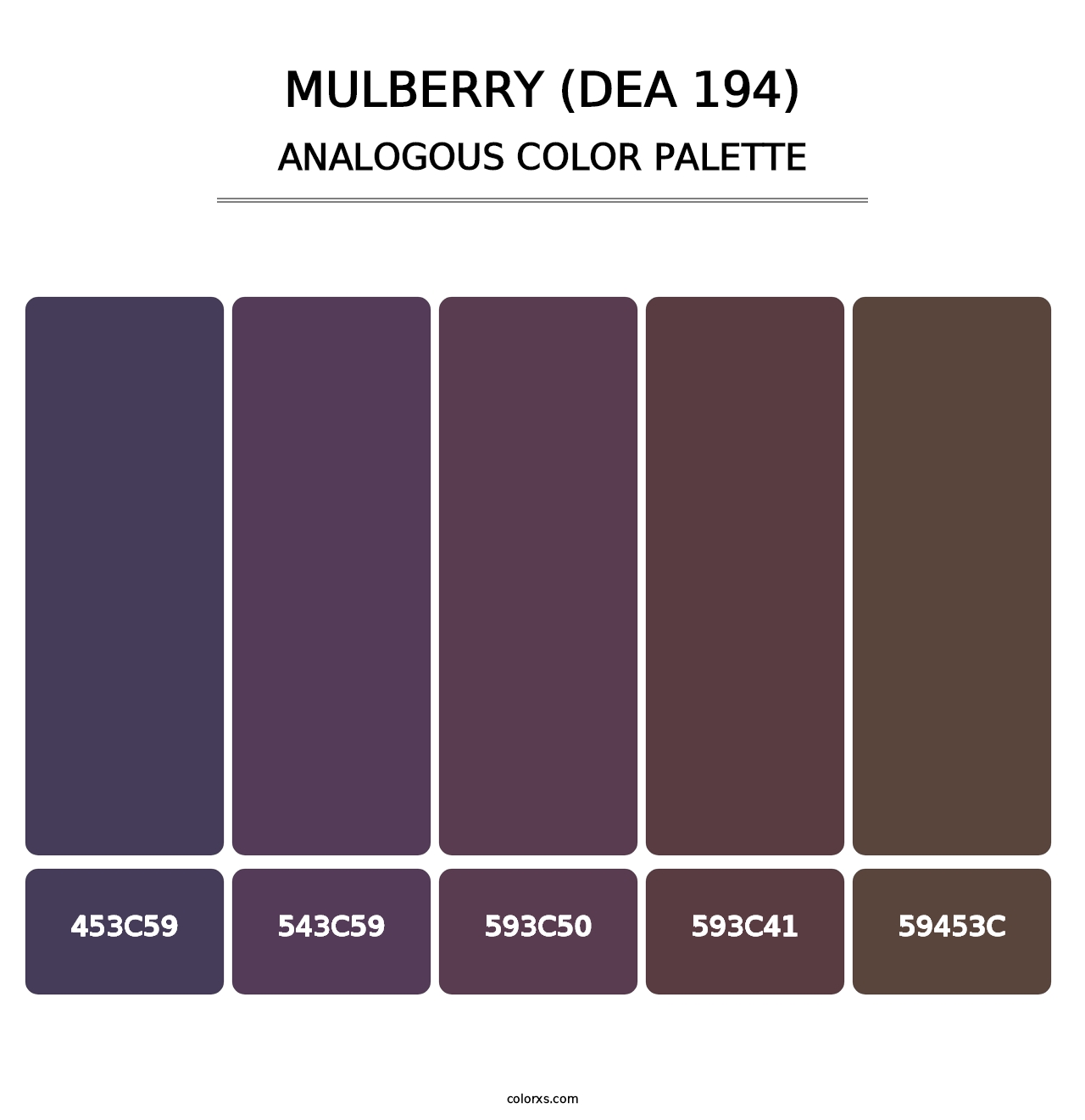 Mulberry (DEA 194) - Analogous Color Palette