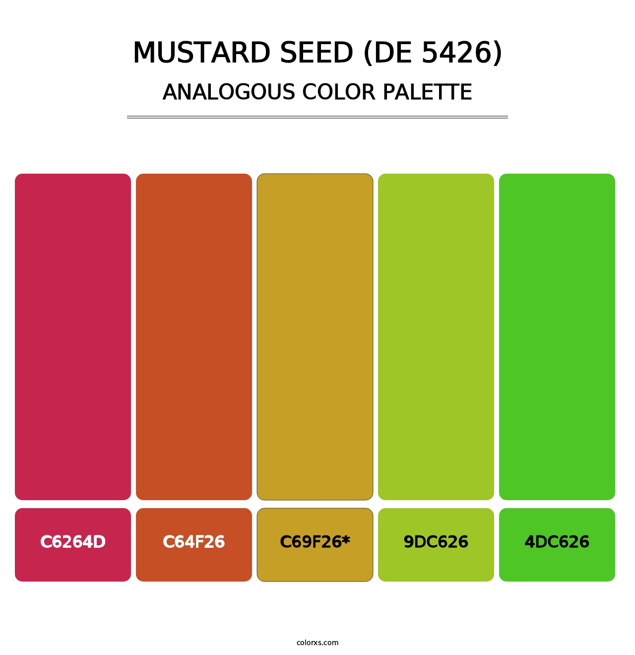 Mustard Seed (DE 5426) - Analogous Color Palette