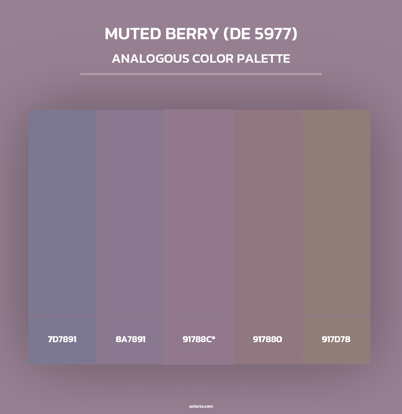 Muted Berry (DE 5977) - Analogous Color Palette