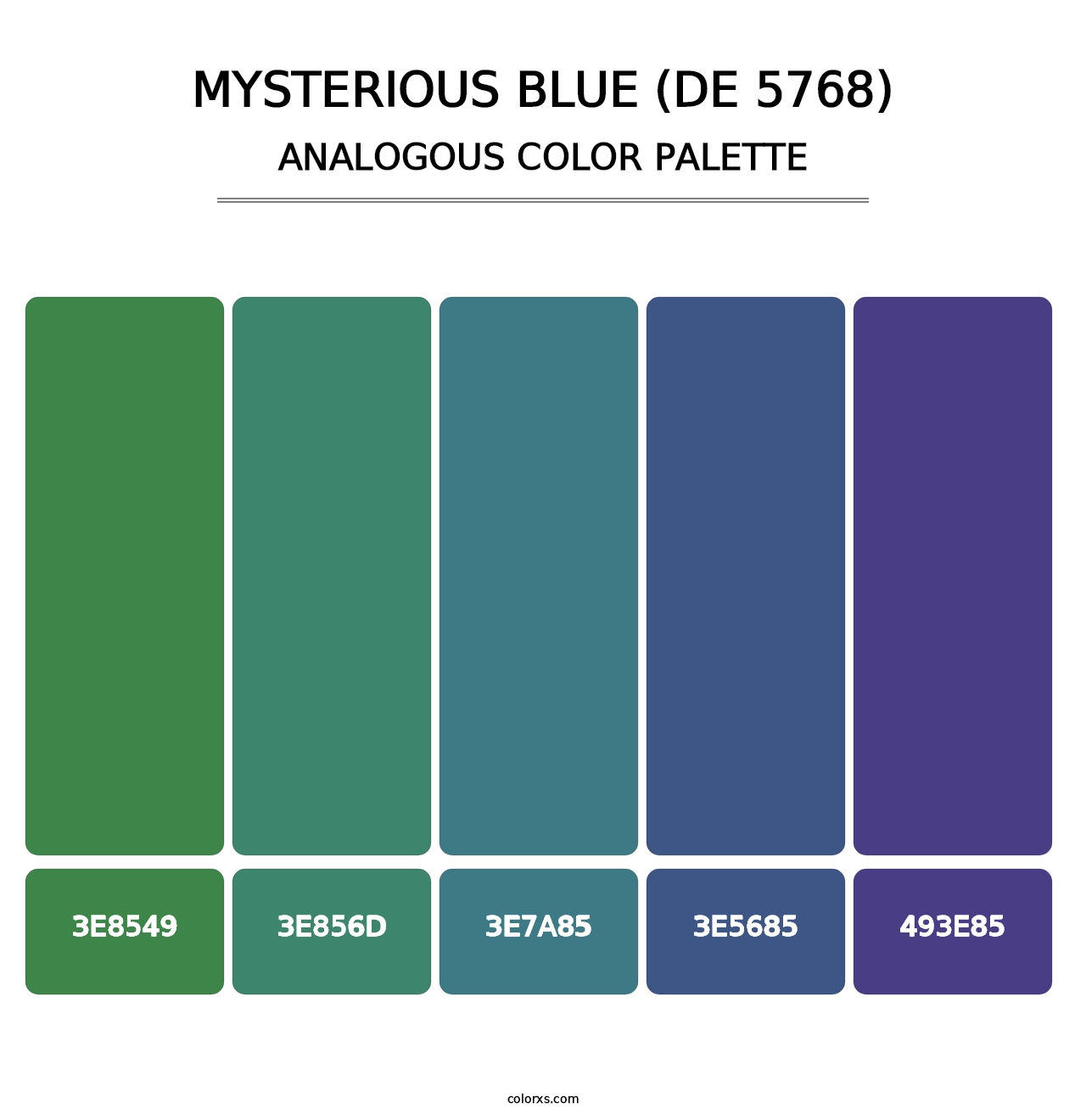 Mysterious Blue (DE 5768) - Analogous Color Palette