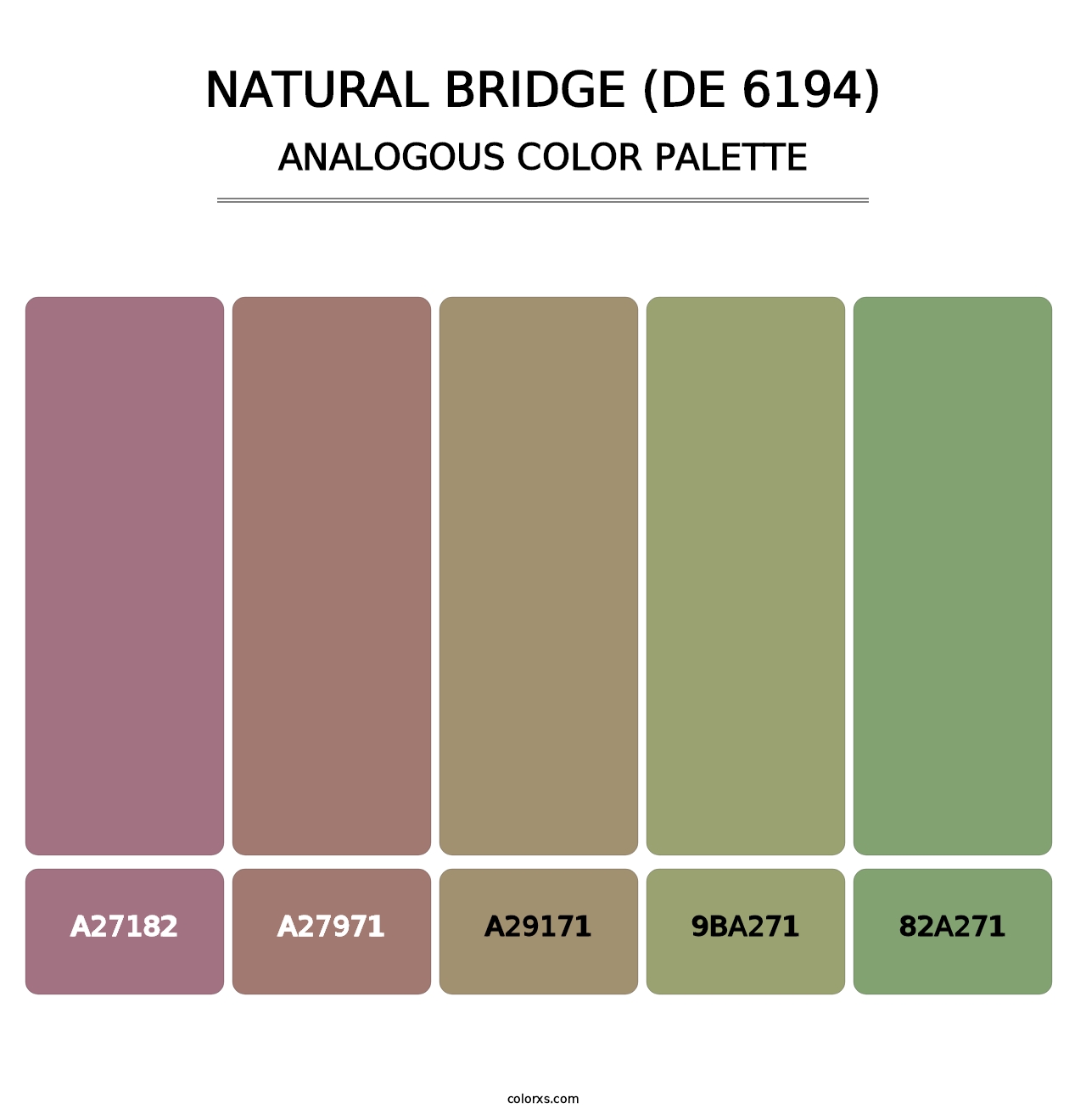 Natural Bridge (DE 6194) - Analogous Color Palette