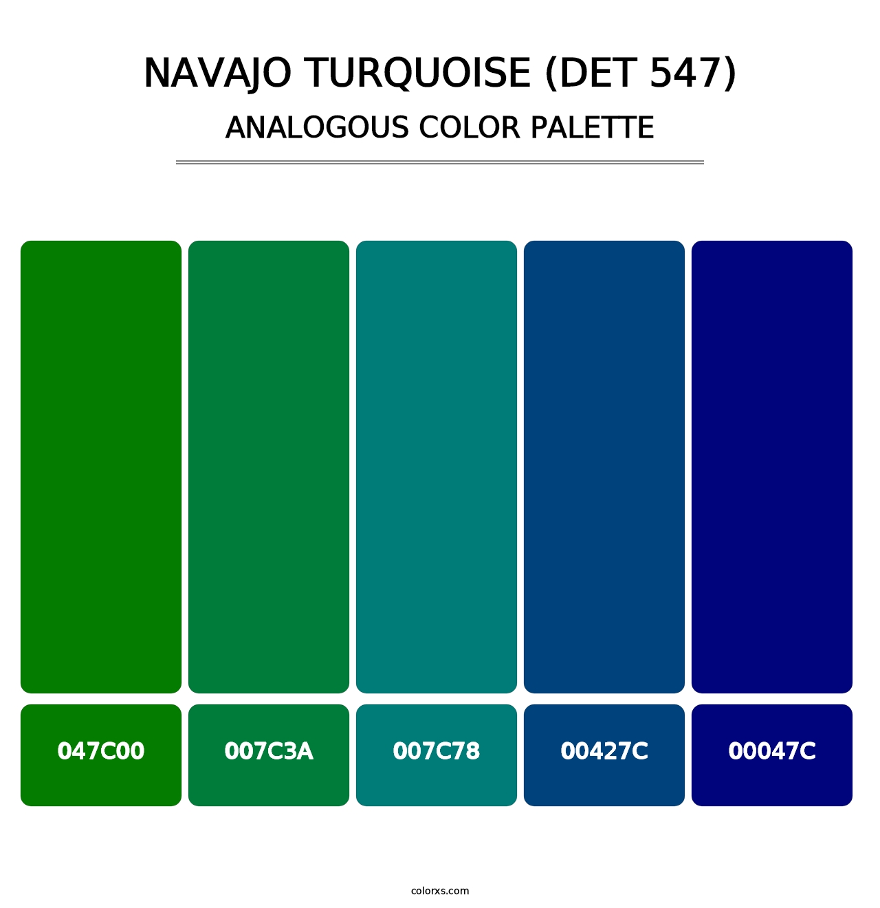 Navajo Turquoise (DET 547) - Analogous Color Palette