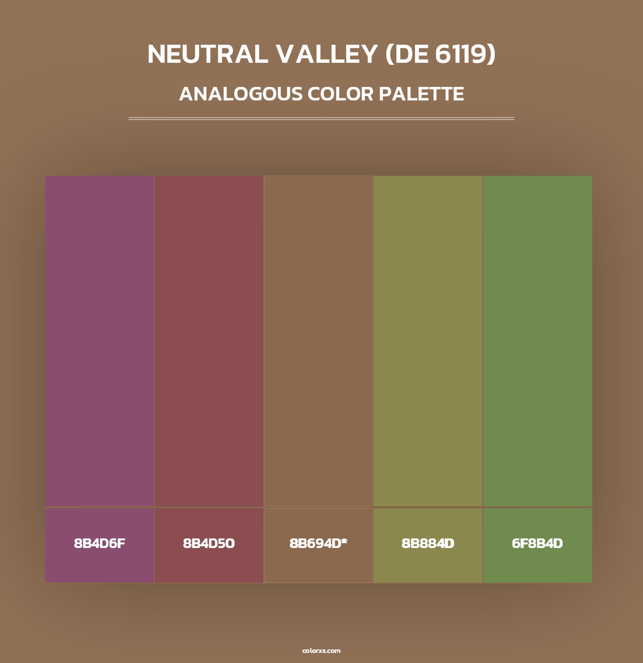 Neutral Valley (DE 6119) - Analogous Color Palette