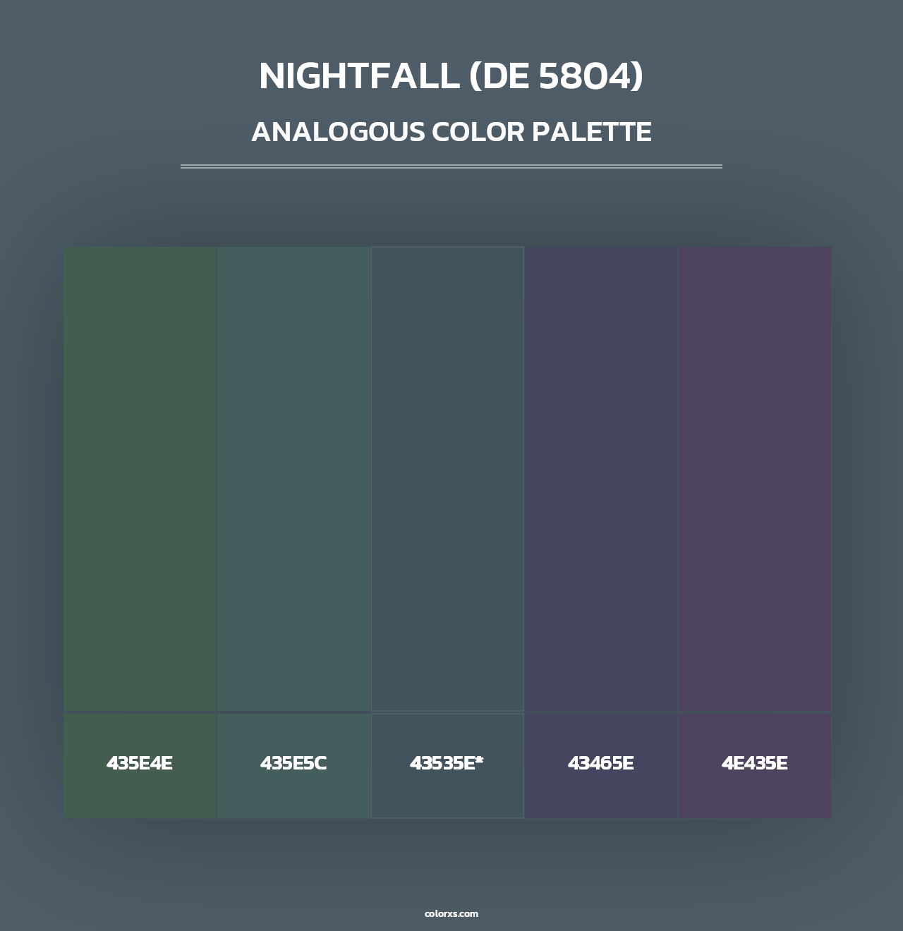 Nightfall (DE 5804) - Analogous Color Palette