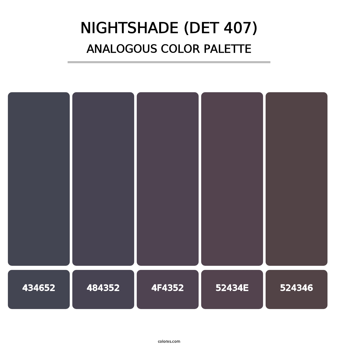 Nightshade (DET 407) - Analogous Color Palette
