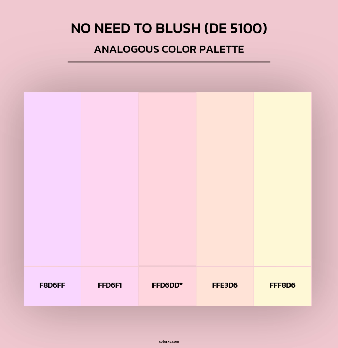 No Need to Blush (DE 5100) - Analogous Color Palette