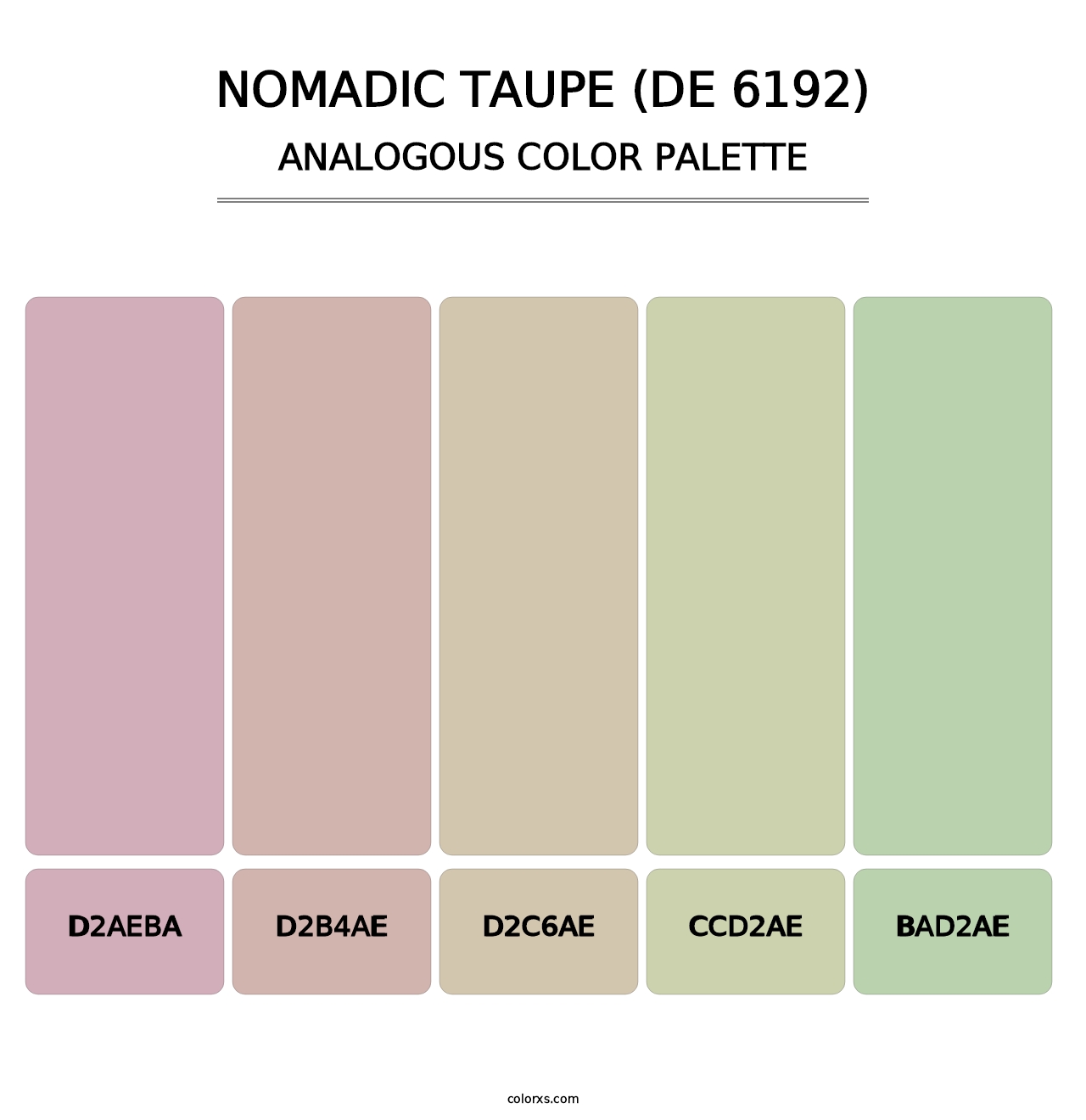 Nomadic Taupe (DE 6192) - Analogous Color Palette