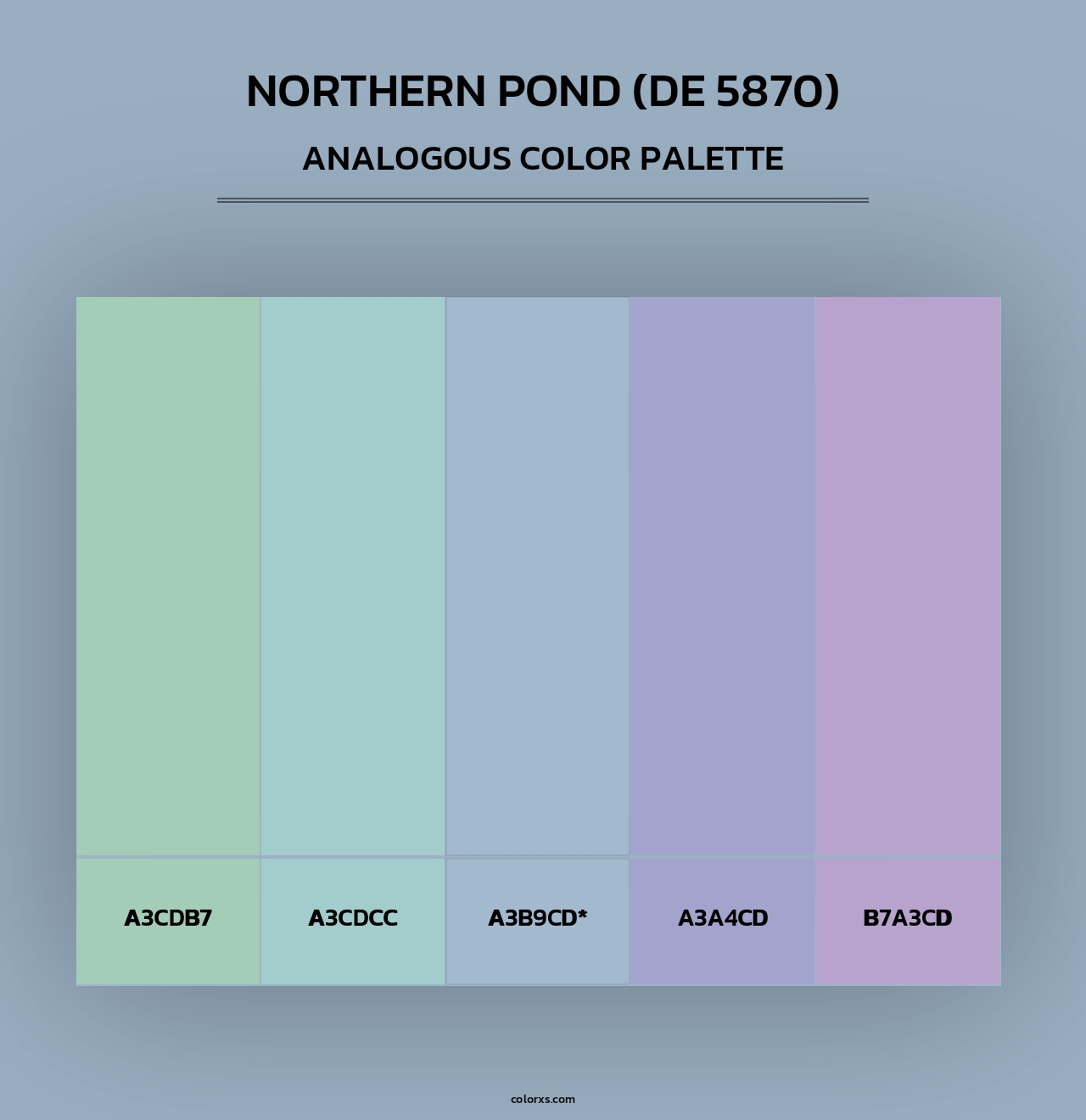 Northern Pond (DE 5870) - Analogous Color Palette