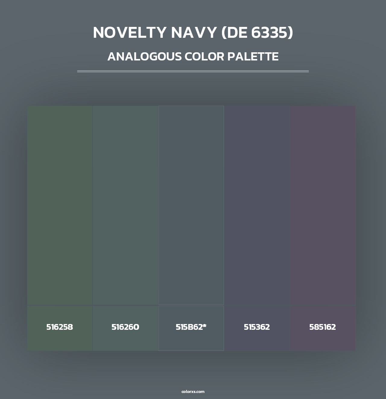 Novelty Navy (DE 6335) - Analogous Color Palette
