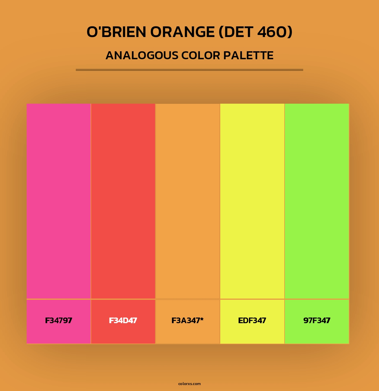 O'Brien Orange (DET 460) - Analogous Color Palette