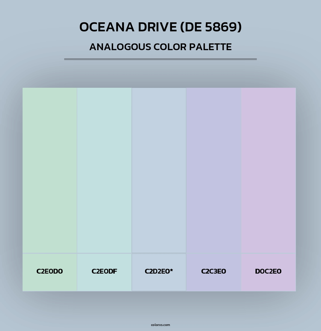 Oceana Drive (DE 5869) - Analogous Color Palette
