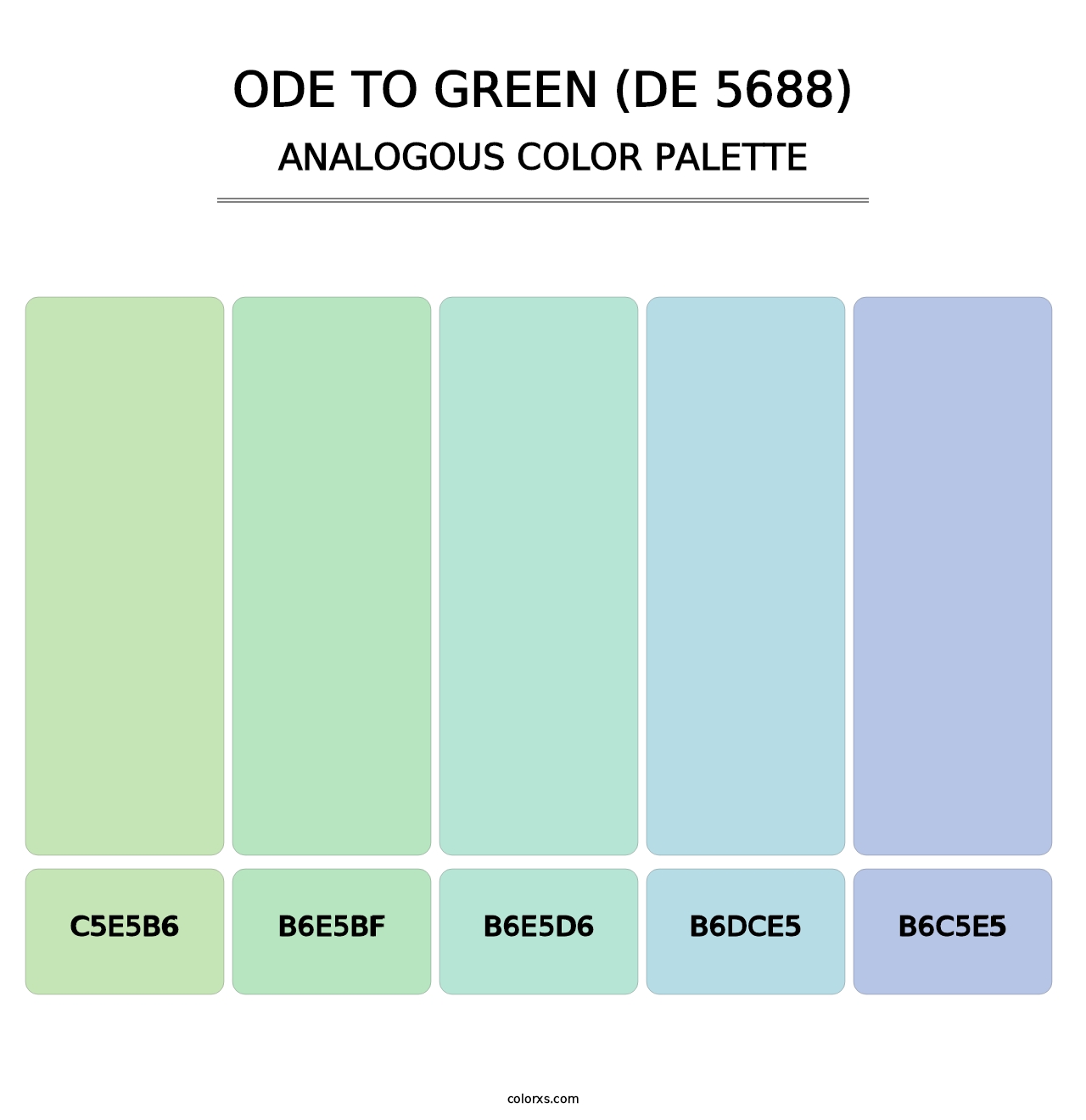 Ode to Green (DE 5688) - Analogous Color Palette