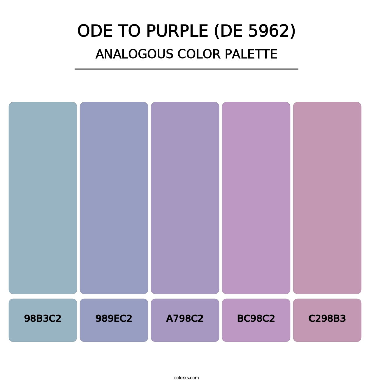 Ode to Purple (DE 5962) - Analogous Color Palette