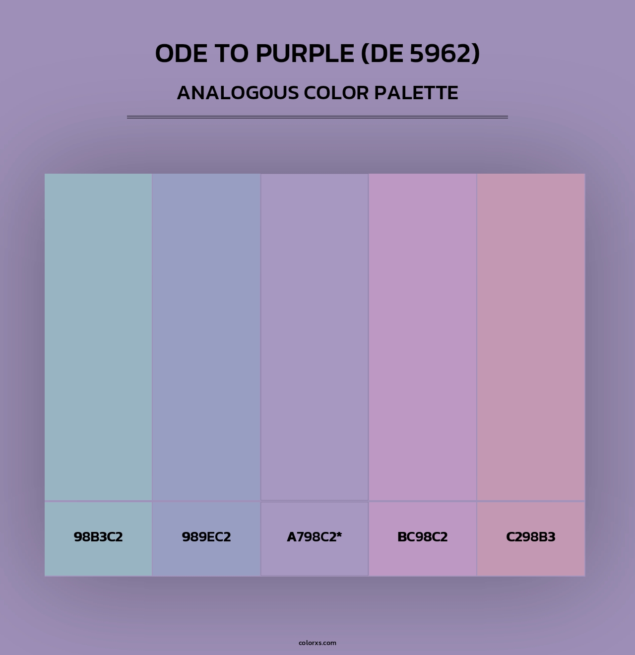 Ode to Purple (DE 5962) - Analogous Color Palette