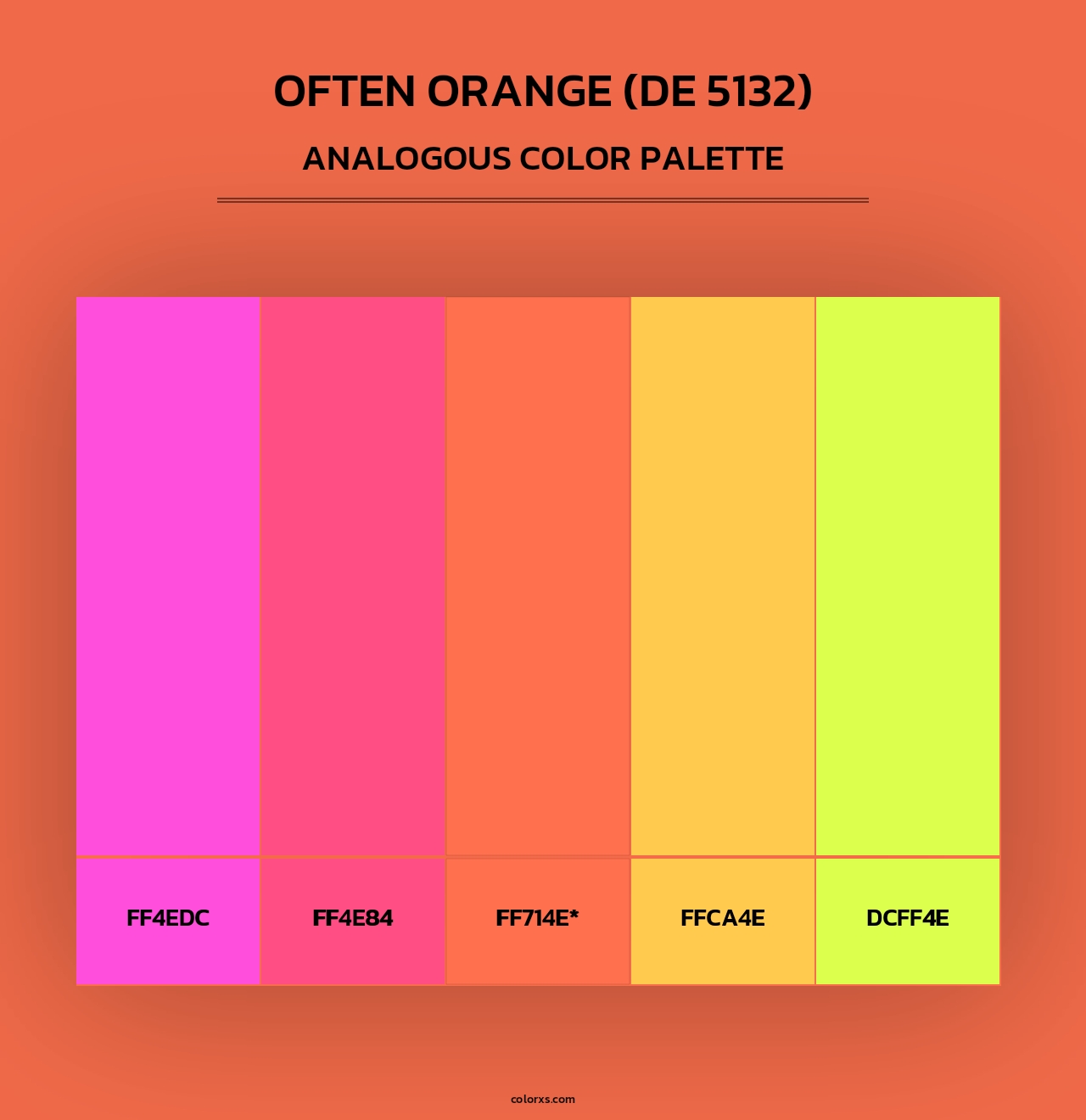 Often Orange (DE 5132) - Analogous Color Palette