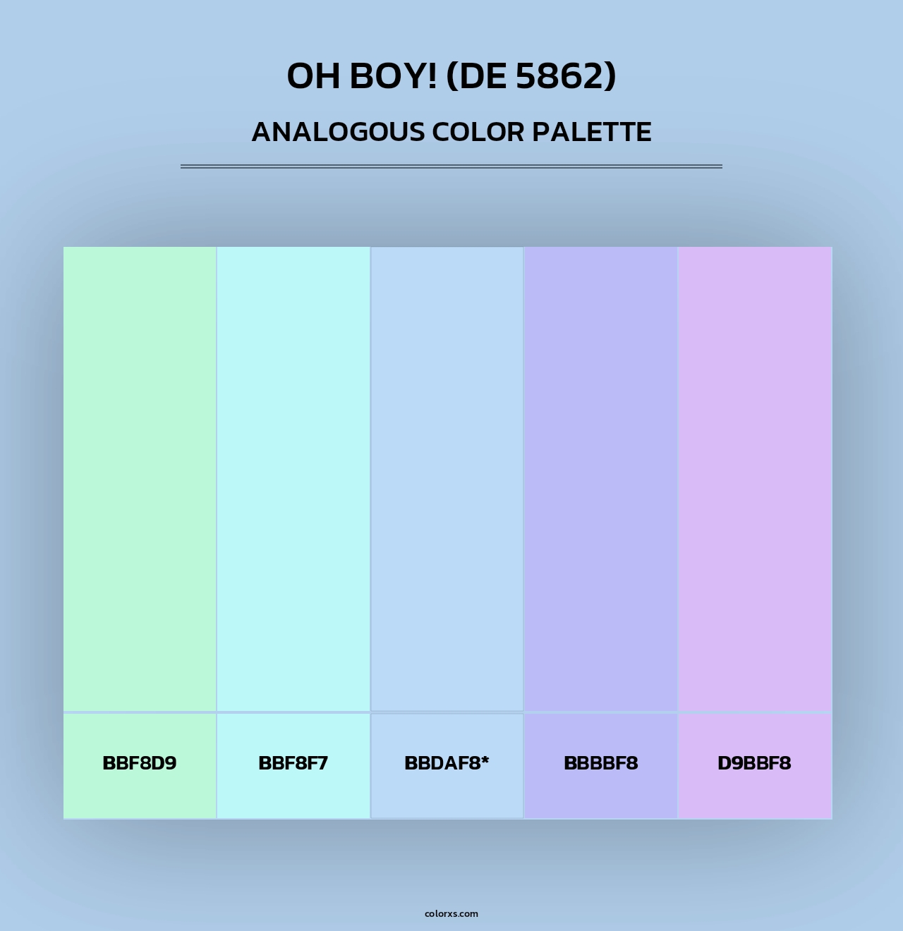Oh Boy! (DE 5862) - Analogous Color Palette