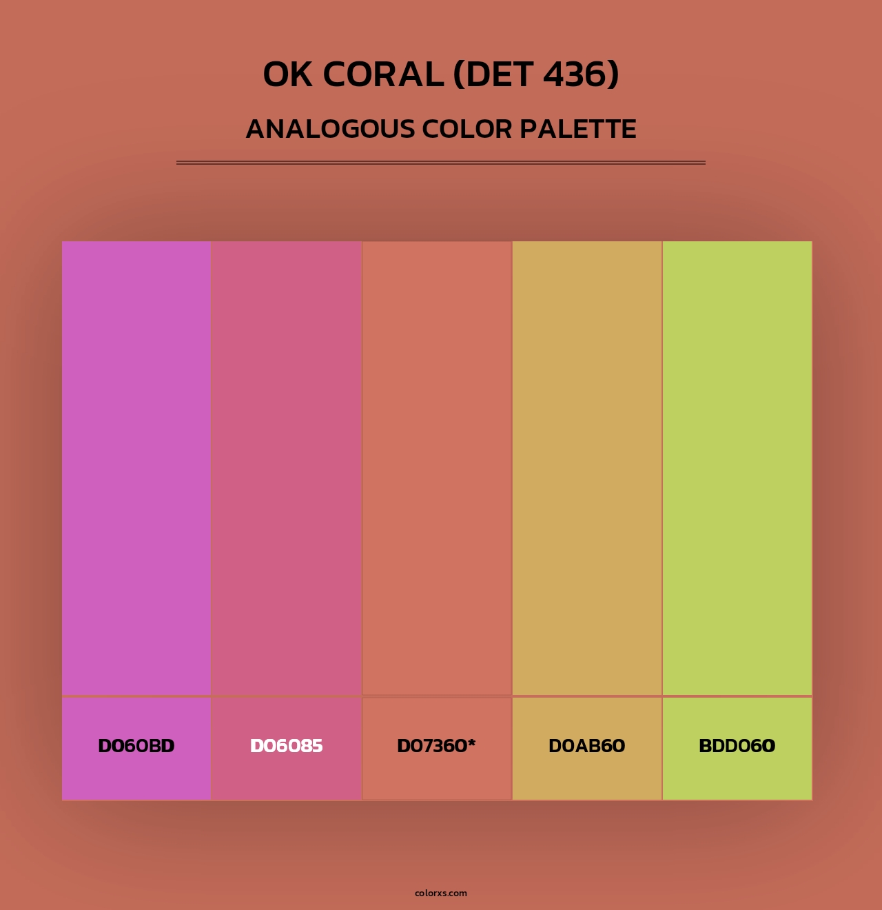 OK Coral (DET 436) - Analogous Color Palette