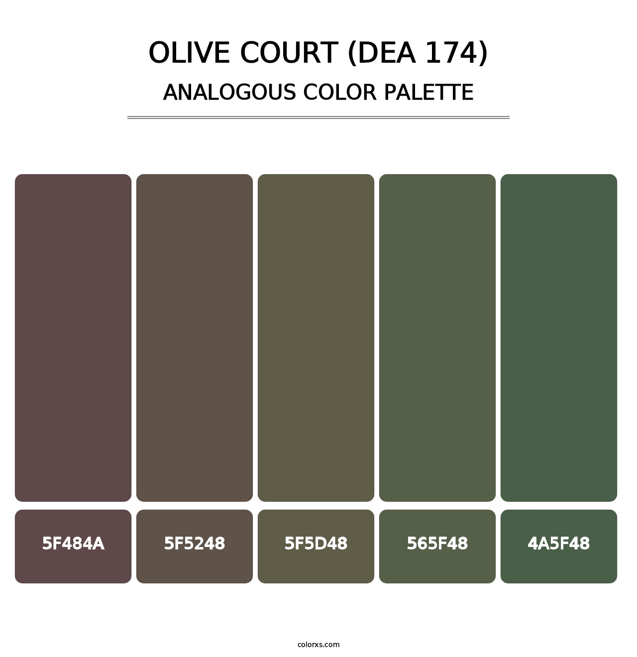 Olive Court (DEA 174) - Analogous Color Palette