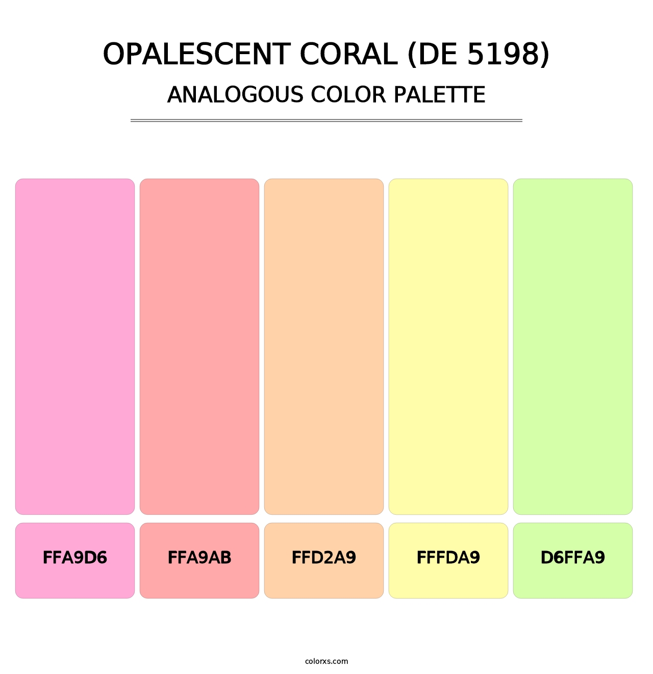 Opalescent Coral (DE 5198) - Analogous Color Palette
