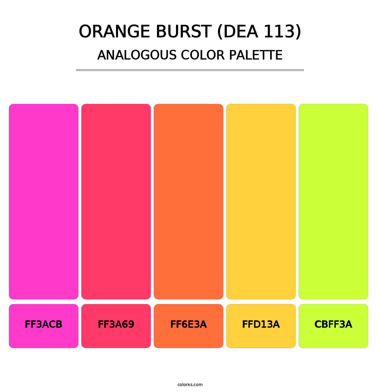 Orange Burst (DEA 113) - Analogous Color Palette