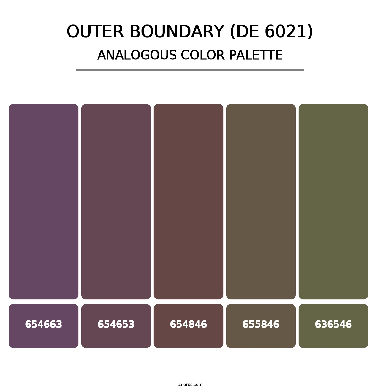Outer Boundary (DE 6021) - Analogous Color Palette
