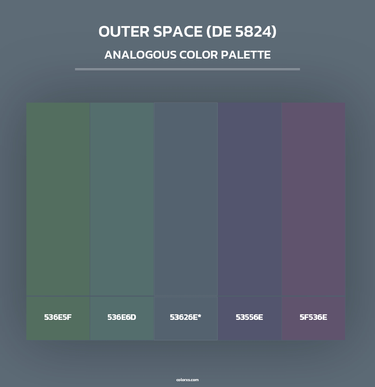 Outer Space (DE 5824) - Analogous Color Palette