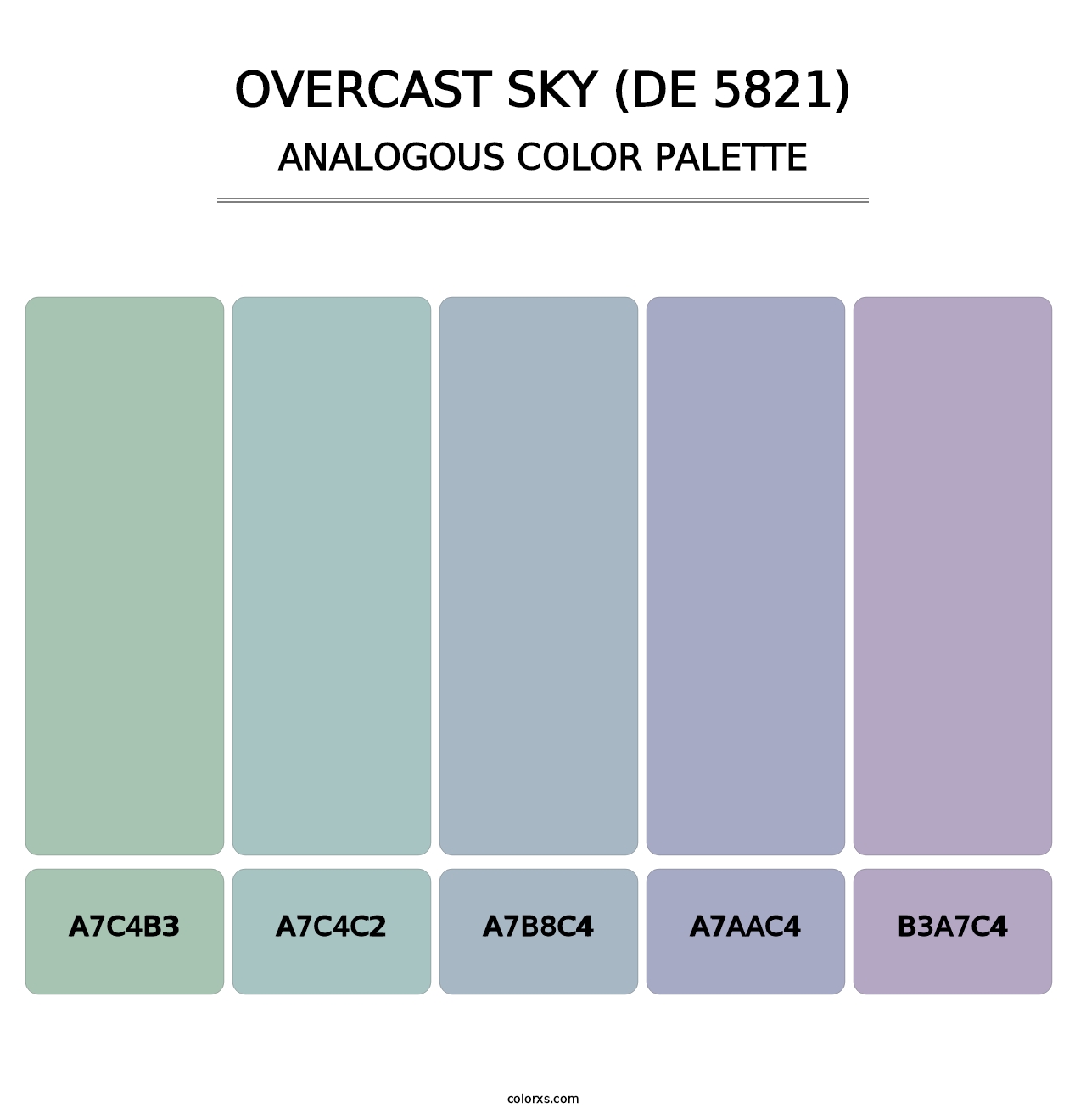 Overcast Sky (DE 5821) - Analogous Color Palette