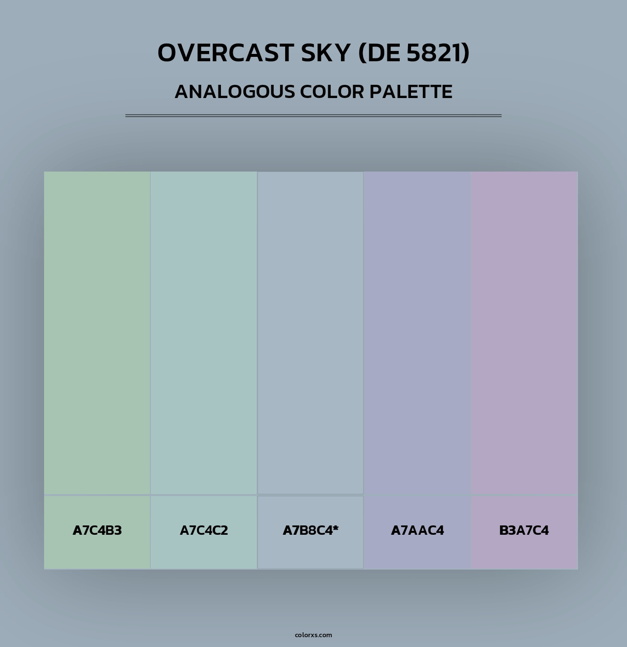 Overcast Sky (DE 5821) - Analogous Color Palette